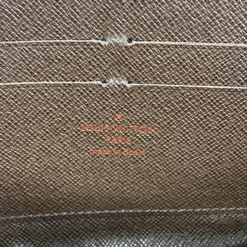 【6fc4492】ルイヴィトン 長財布 ダミエ ジッピーウォレット N60015 エベヌ【中古】メンズ レディース ユニセックス