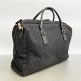 【6fc4493-k】グッチ ボストンバッグ 196356 デニム ブラック シルバー金具【中古】メンズ レディース ユニセックス