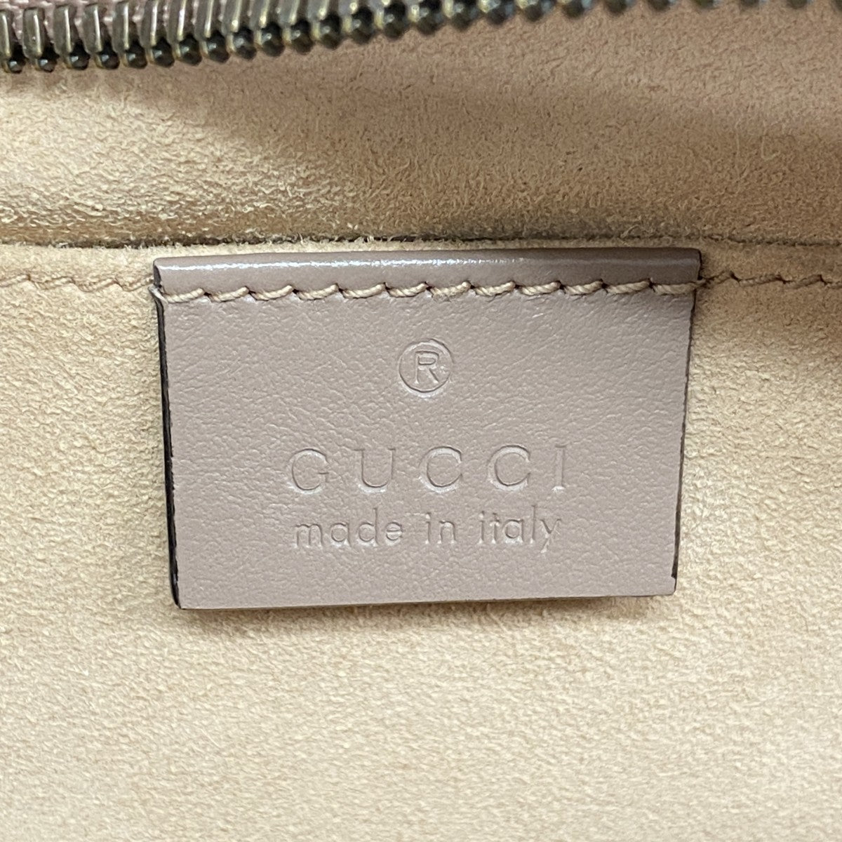 【6fc4494-k】グッチ ショルダーバッグ GGマーモント 447632 レザー ピンクベージュ ゴールド金具【中古】レディース