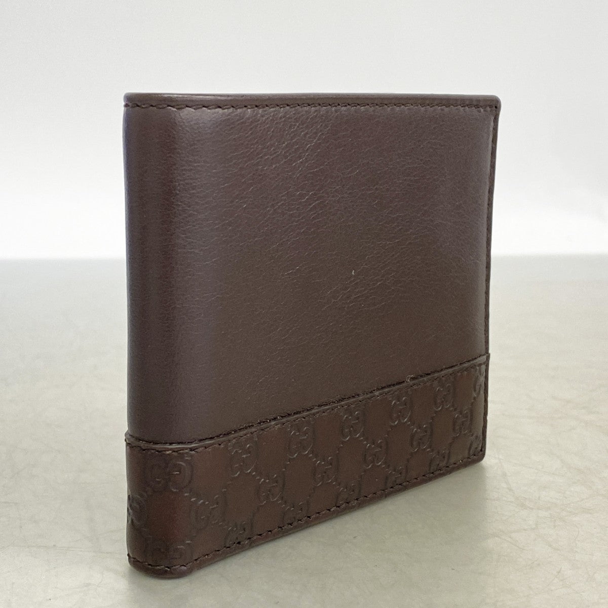 【6fc4495-k】グッチ 財布 マイクログッチシマ 256408 レザー ブラウン【中古】メンズ