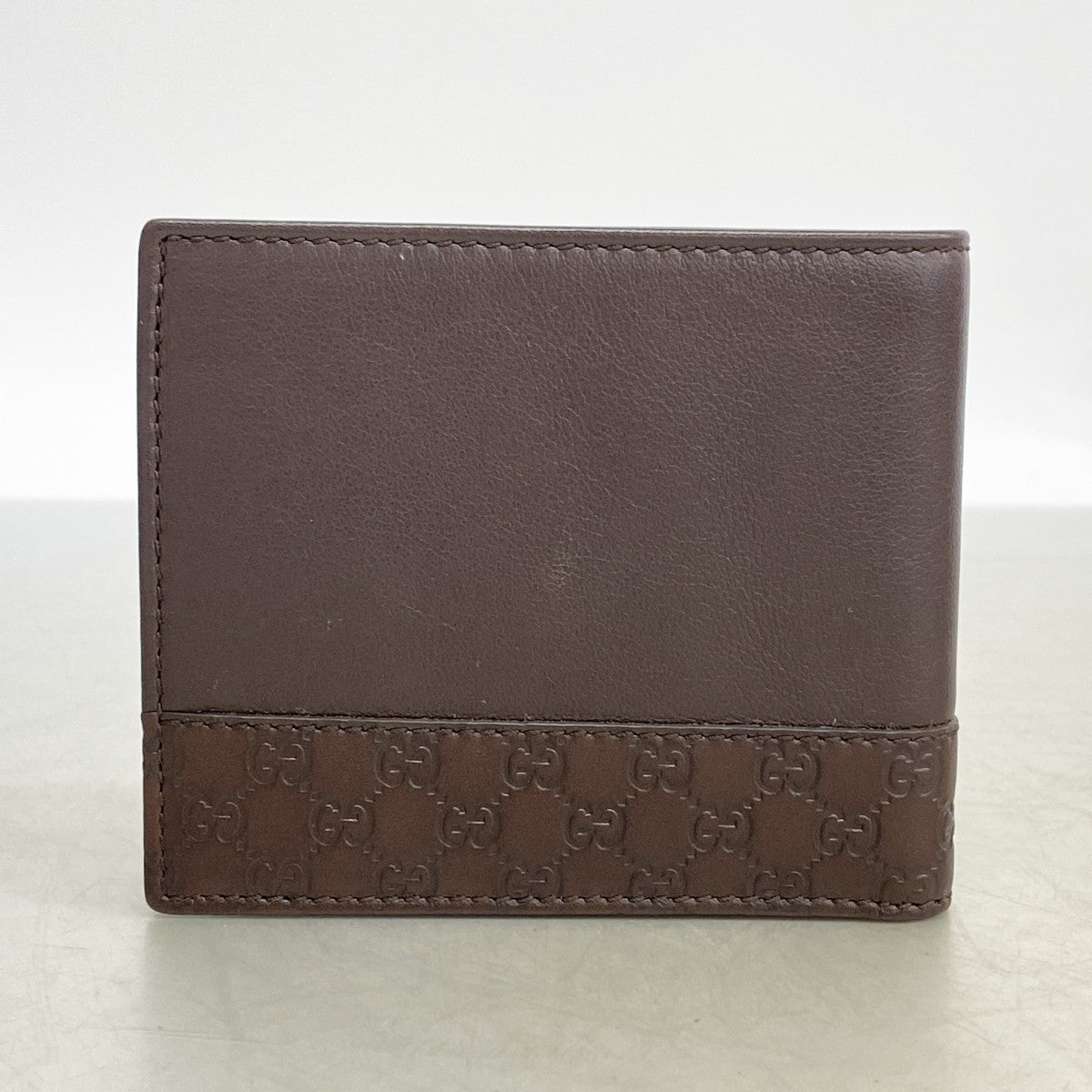 【6fc4495-k】グッチ 財布 マイクログッチシマ 256408 レザー ブラウン【中古】メンズ