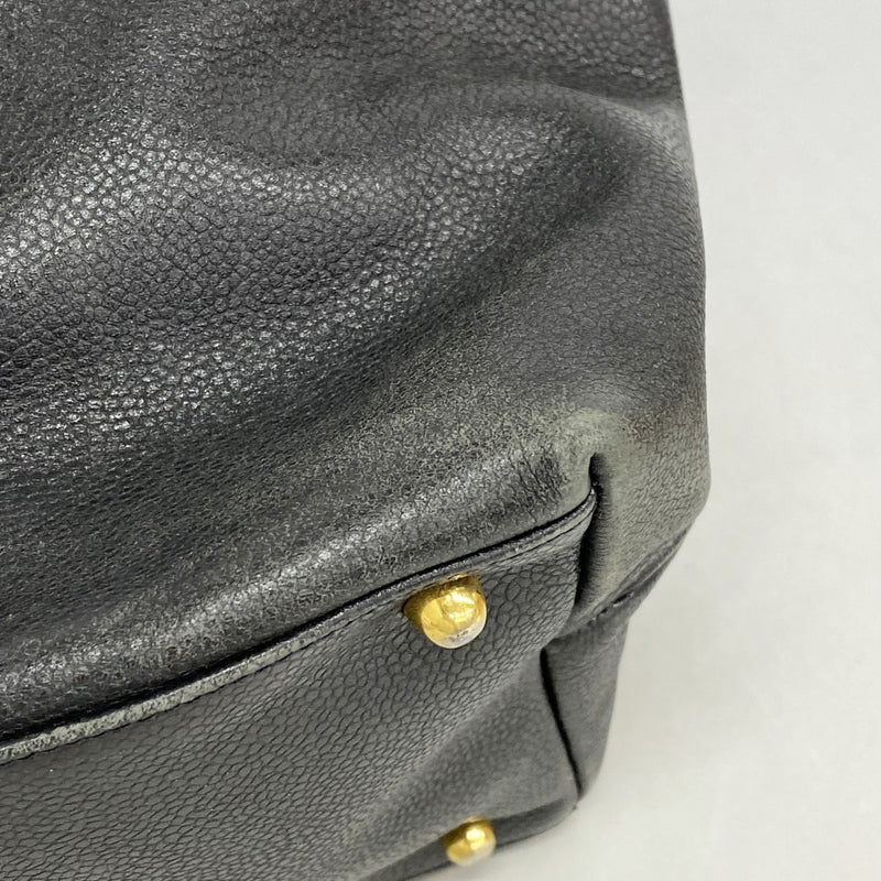【6fc4546-k】シャネル ショルダーバッグ キャビアスキン ブラック ゴールド金具【中古】レディース