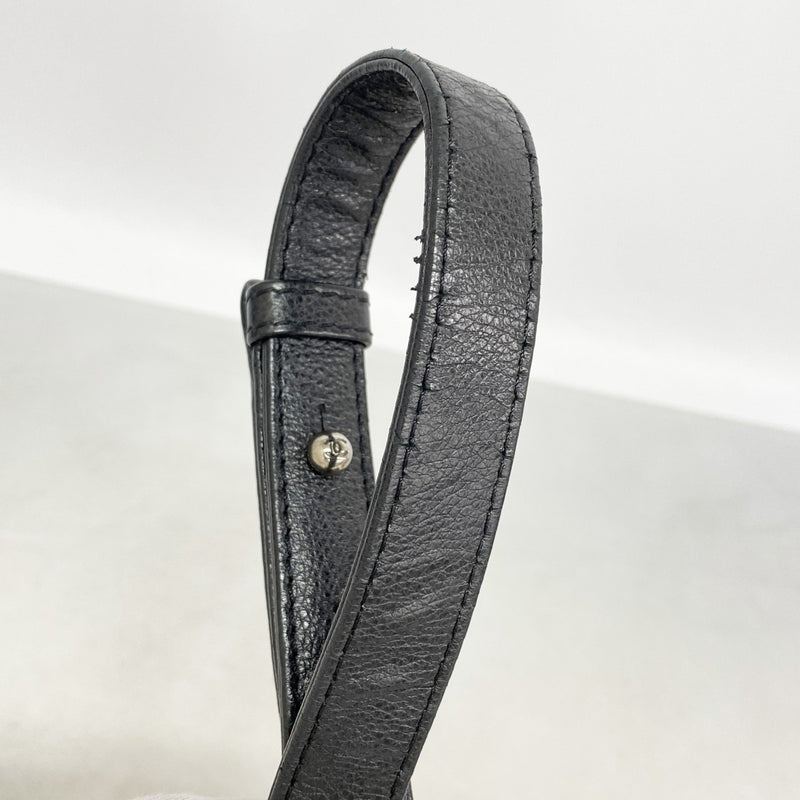 【6fc4547-k】シャネル ショルダーバッグ ボーイシャネル チェーンショルダー レザー ブラック シルバー金具【中古】レディース