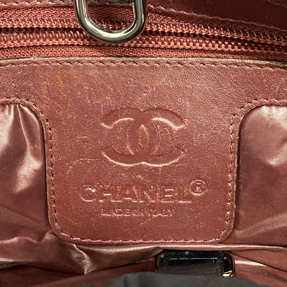 【6fc4555-k】シャネル トートバッグ コココクーン ナイロン ブラック シルバー金具【中古】レディース