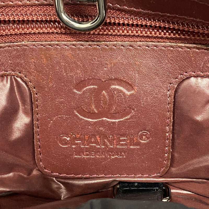 【6fc4555-k】シャネル トートバッグ コココクーン ナイロン ブラック シルバー金具【中古】レディース