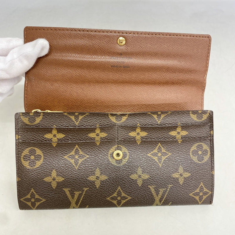 【6fc4597】ルイヴィトン 長財布 モノグラム ポルトフォイユサラ M61734 ブラウン【中古】レディース