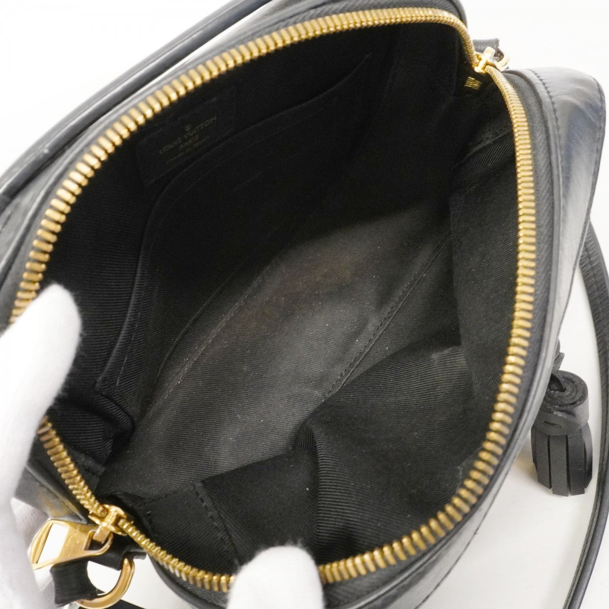 【6fc4618-k】ルイヴィトン ショルダーバッグ モノグラム サントンジュ M43555 ブラウン ブラック【中古】レディース