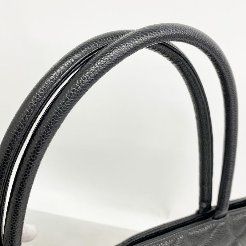 【6fc4622-k】シャネル トートバッグ 復刻トート キャビアスキン ブラック ゴールド金具【中古】レディース
