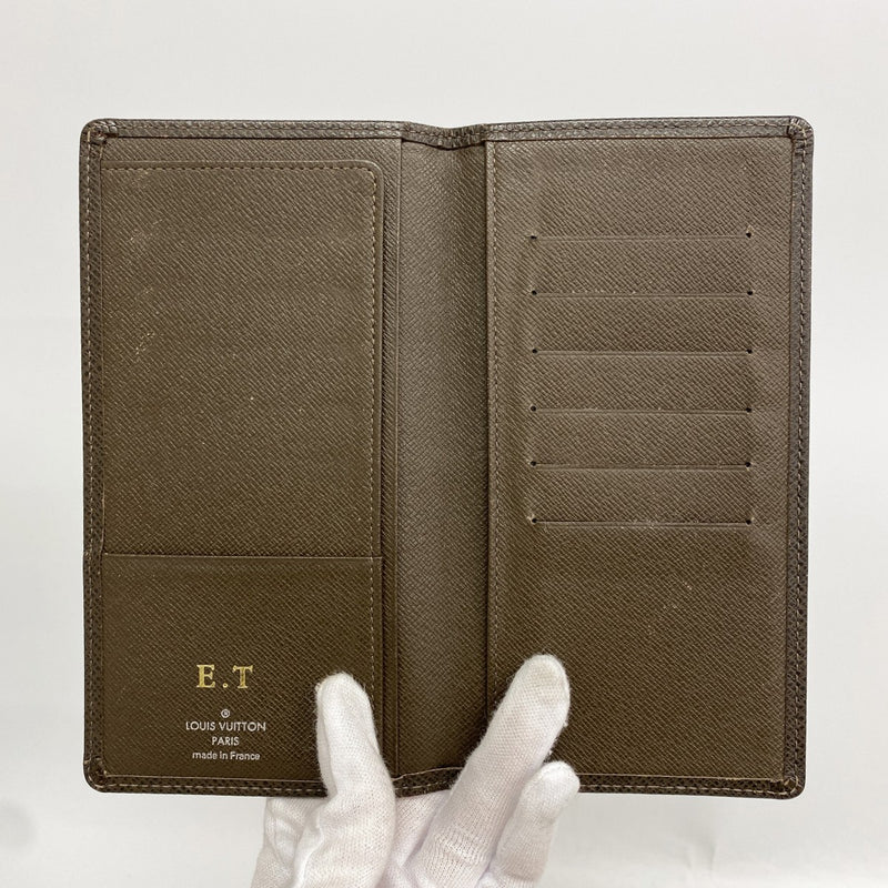 【6fc4628-k】ルイヴィトン 長札入れ タイガ ポルトバルールカルトクレディ M30398 グリズリ【中古】メンズ