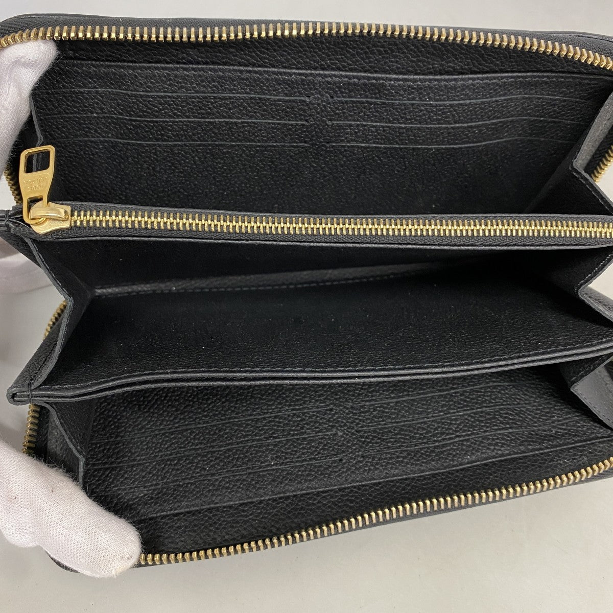 【6fc4629-k】ルイヴィトン 長財布 モノグラム・アンプラント ジッピーウォレット M61864 ノワール【中古】レディース