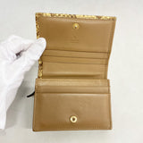 【6fc4636-k】グッチ 財布 GGマーモント 456126 レザー パイソン ベージュ ブラウン ゴールド金具【中古】レディース