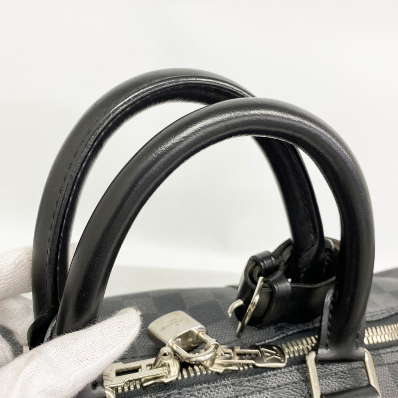 【6fc4648】ルイヴィトン ボストンバッグ ダミエ・グラフィット キーポルバンドリエール45 N41418 ブラック【中古】メンズ レディース ユニセックス