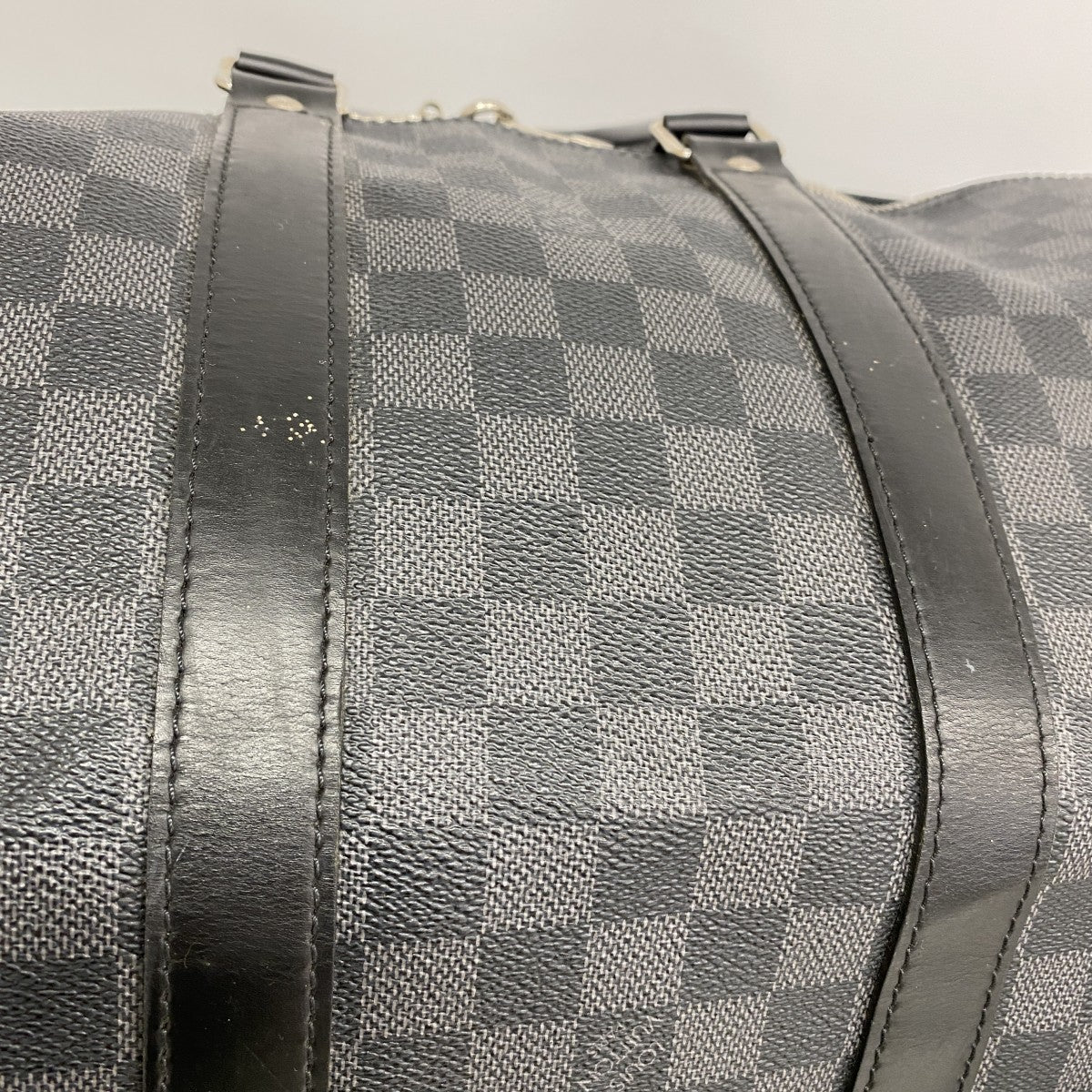 【6fc4648】ルイヴィトン ボストンバッグ ダミエ・グラフィット キーポルバンドリエール45 N41418 ブラック【中古】メンズ レディース ユニセックス