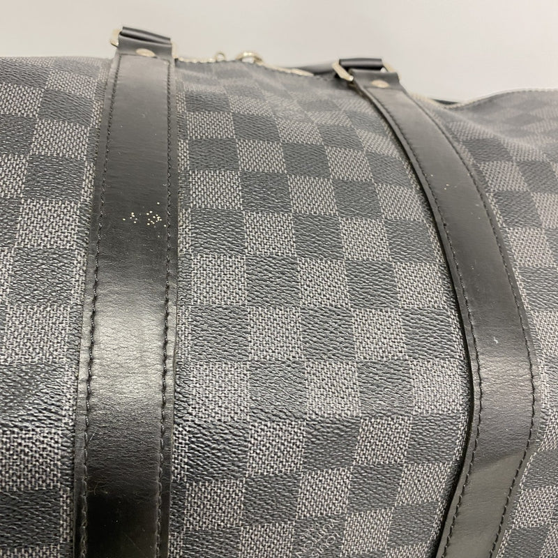 【6fc4648】ルイヴィトン ボストンバッグ ダミエ・グラフィット キーポルバンドリエール45 N41418 ブラック【中古】メンズ レディース ユニセックス