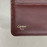 【6fc4656】カルティエ 長財布 マスト レザー ボルドー ゴールド金具【中古】レディース