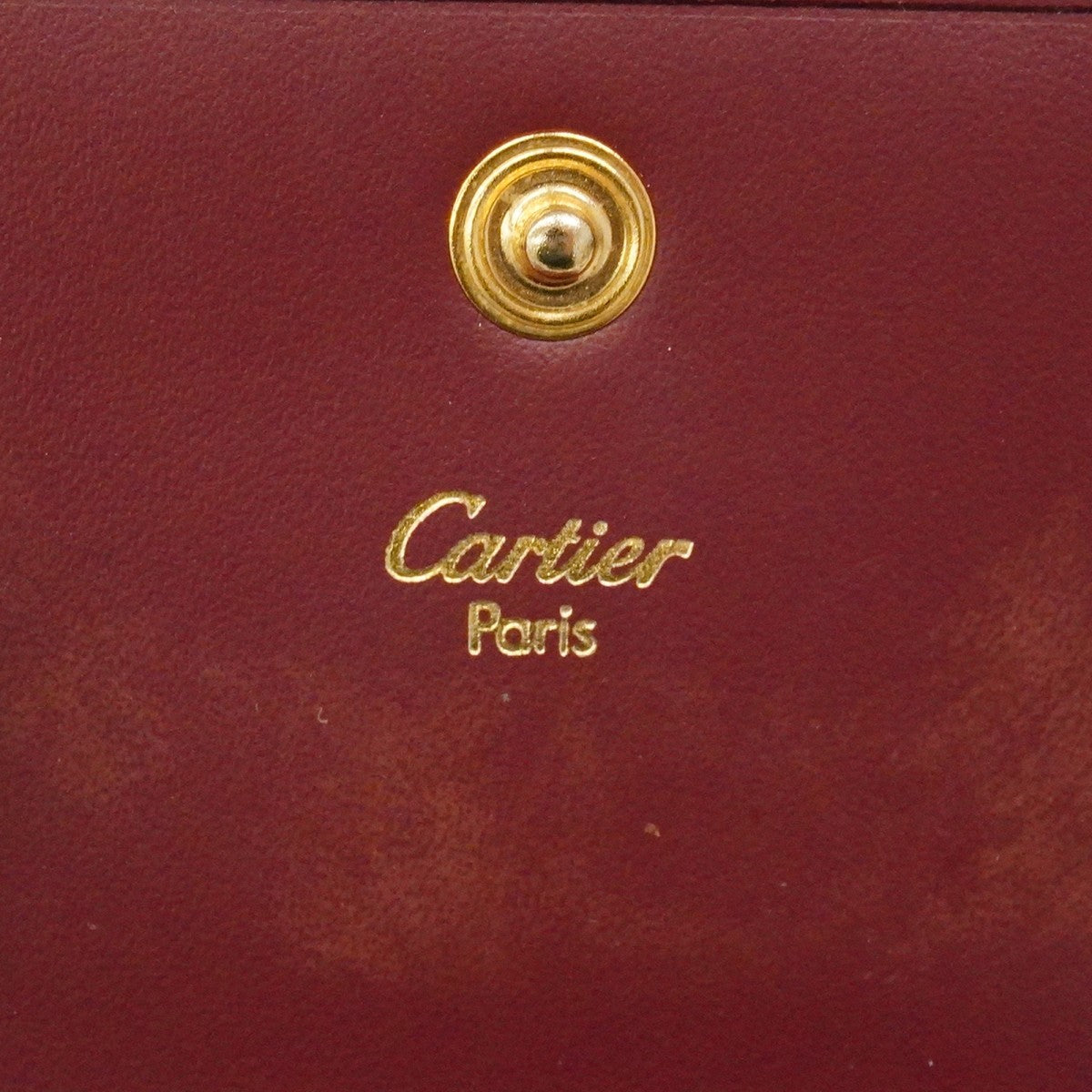 【6fd4708】カルティエ コインケース マスト レザー ボルドー ゴールド金具【中古】メンズ レディース ユニセックス