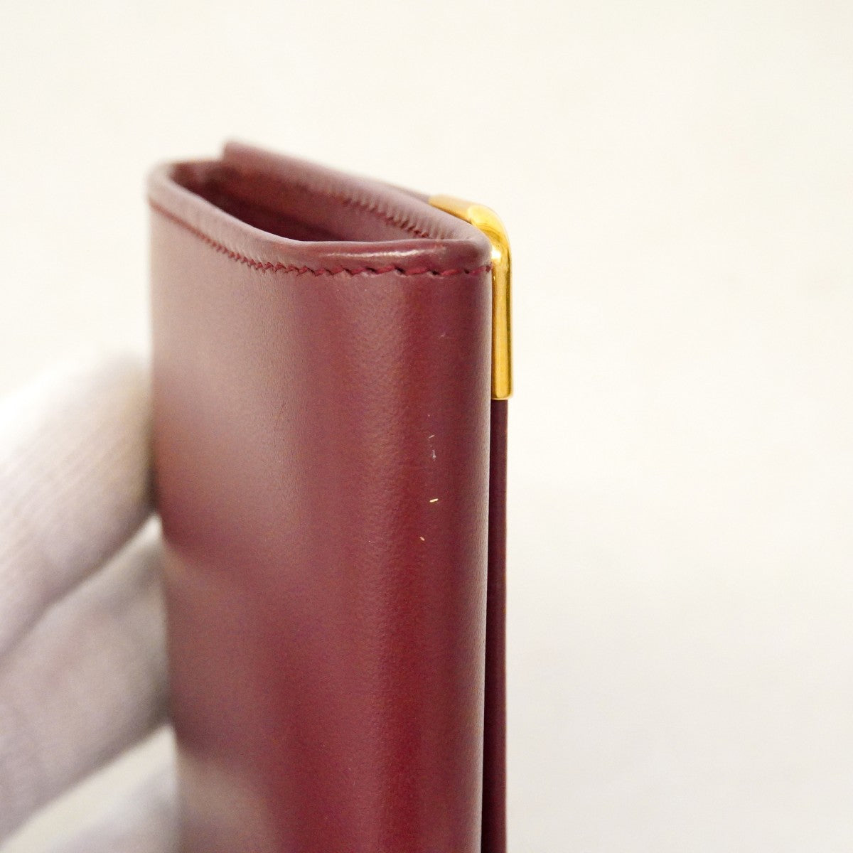【6fd4708】カルティエ コインケース マスト レザー ボルドー ゴールド金具【中古】メンズ レディース ユニセックス