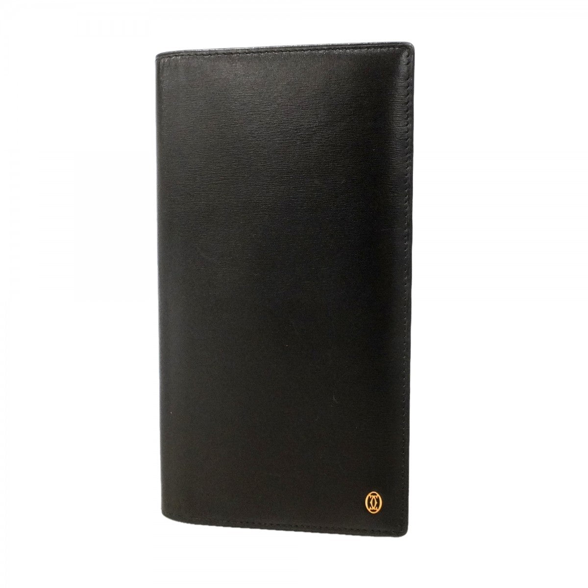 【6fd4709】カルティエ 長財布 マスト レザー ブラック ゴールド金具【中古】メンズ