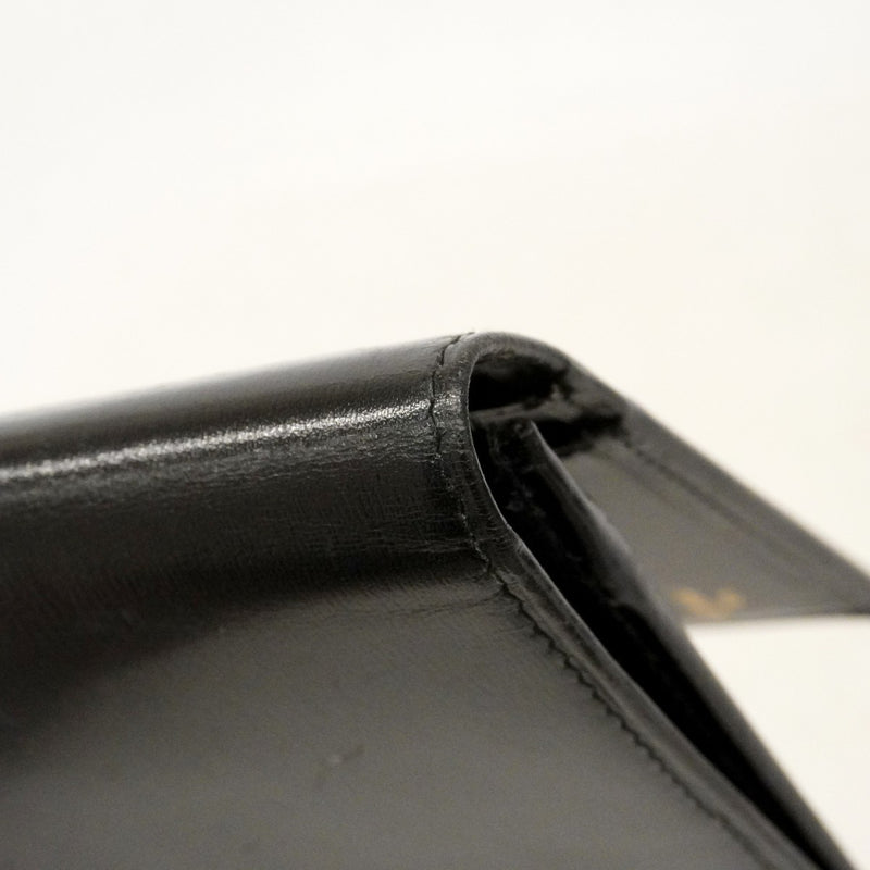 【6fd4709】カルティエ 長財布 マスト レザー ブラック ゴールド金具【中古】メンズ