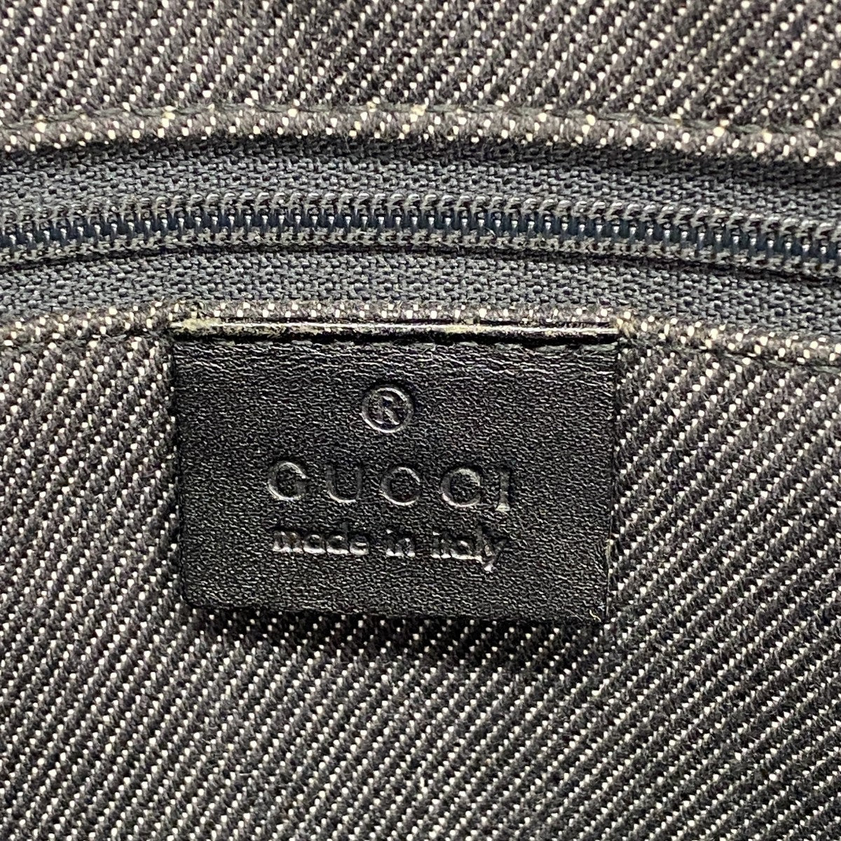 【6fd4735-k】グッチ トートバッグ 91249 デニム ブラック シルバー金具【中古】レディース