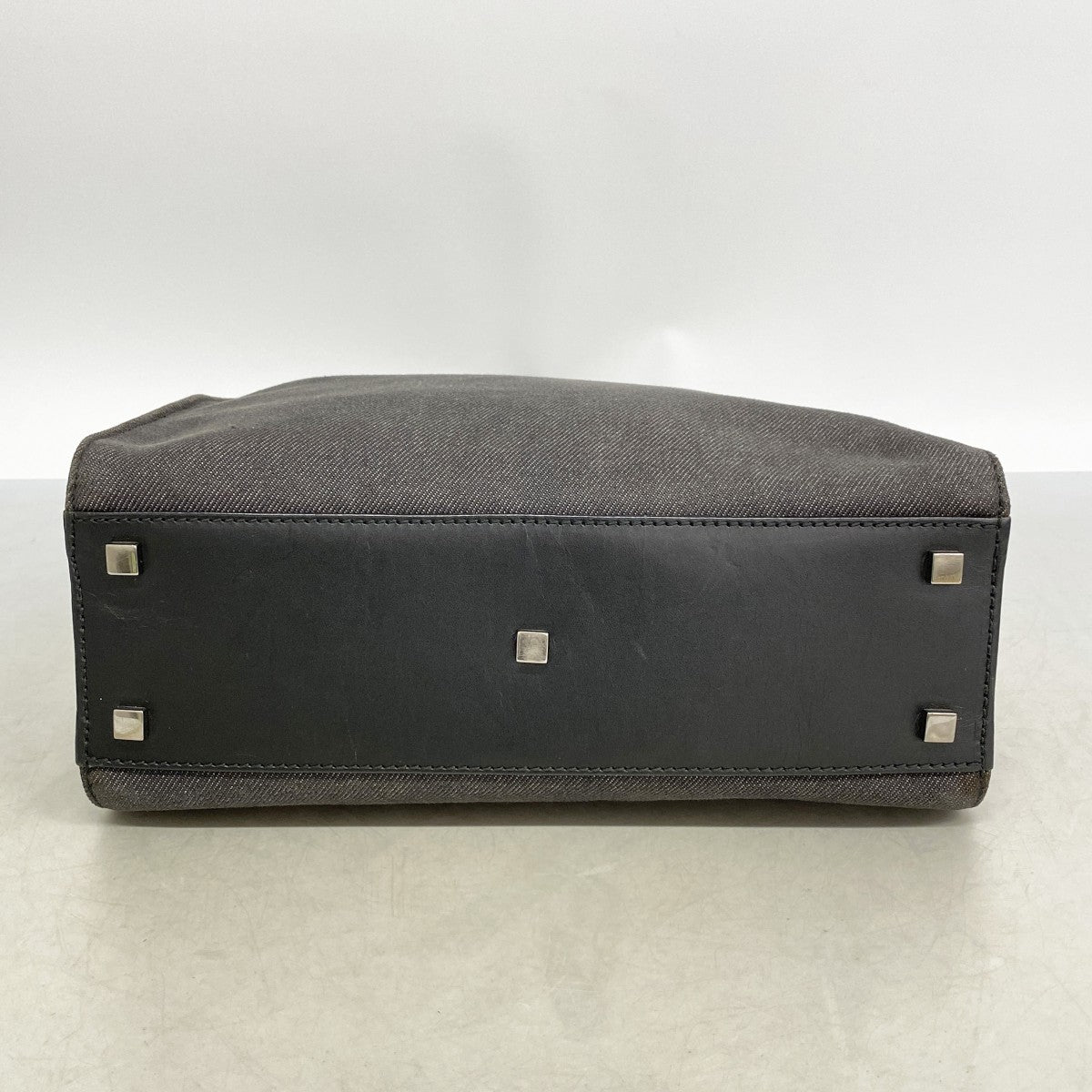 【6fd4735-k】グッチ トートバッグ 91249 デニム ブラック シルバー金具【中古】レディース