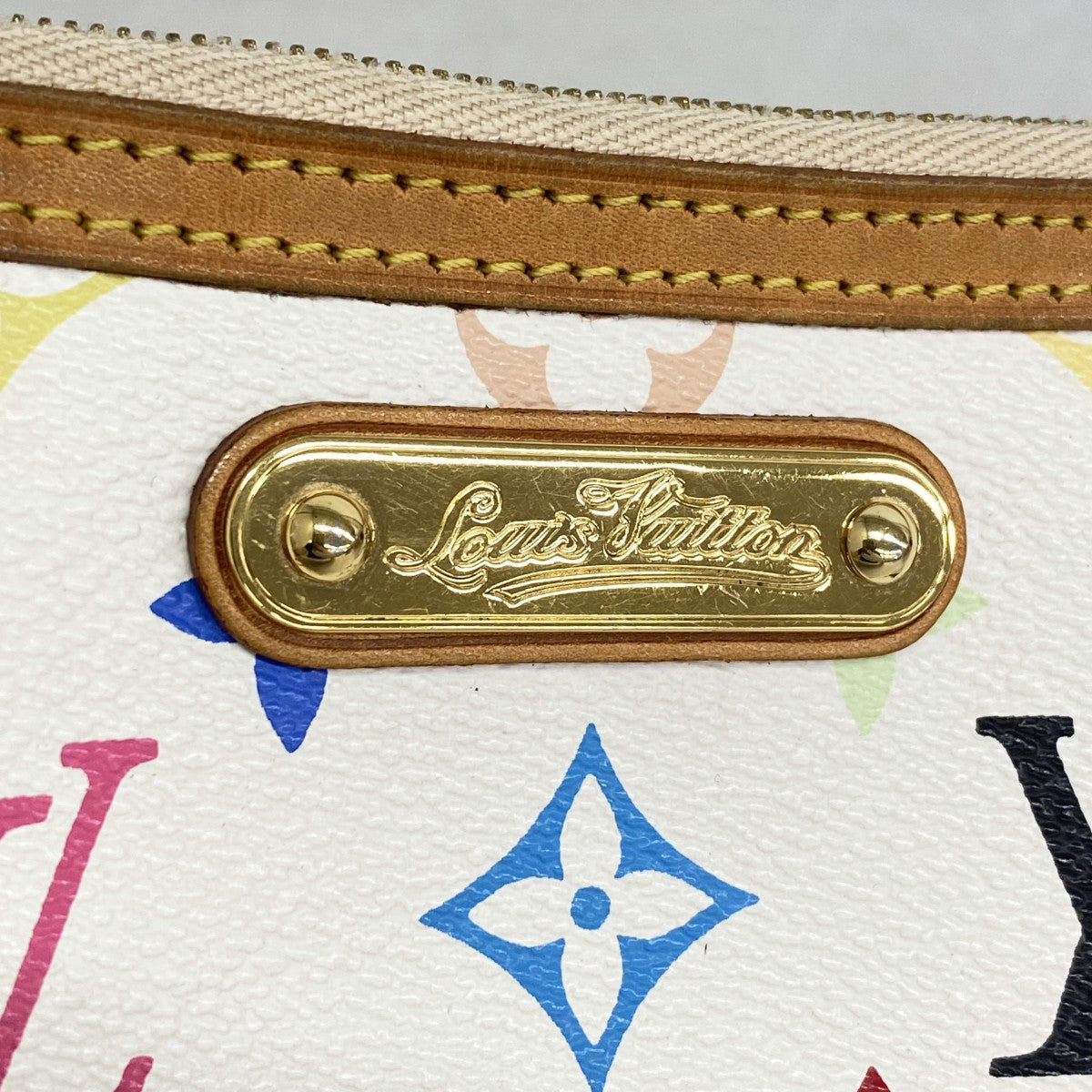 【6fd4740-k】ルイヴィトン ポーチ モノグラム・マルチカラー ポシェットミラPM M60098 ブロン【中古】レディース