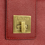 【6fd4743-k】セリーヌ ショルダーバッグ レザー レッド ゴールド金具【中古】レディース