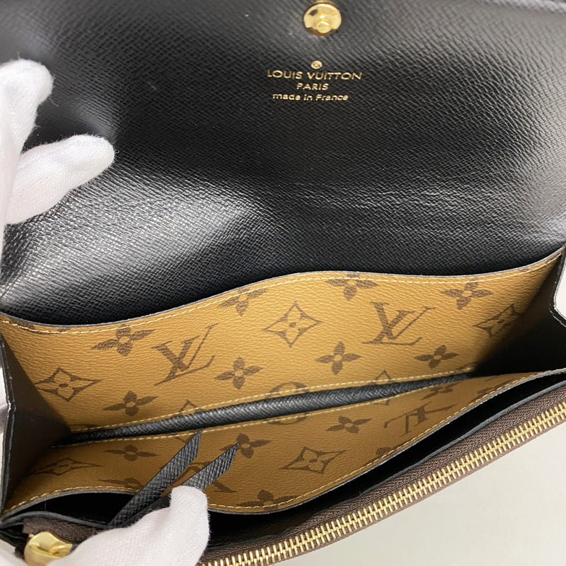 【6fd4751-k】ルイヴィトン 長財布 モノグラム・リバース ポルトフォイユエミリー M82157 ブラウン【中古】レディース