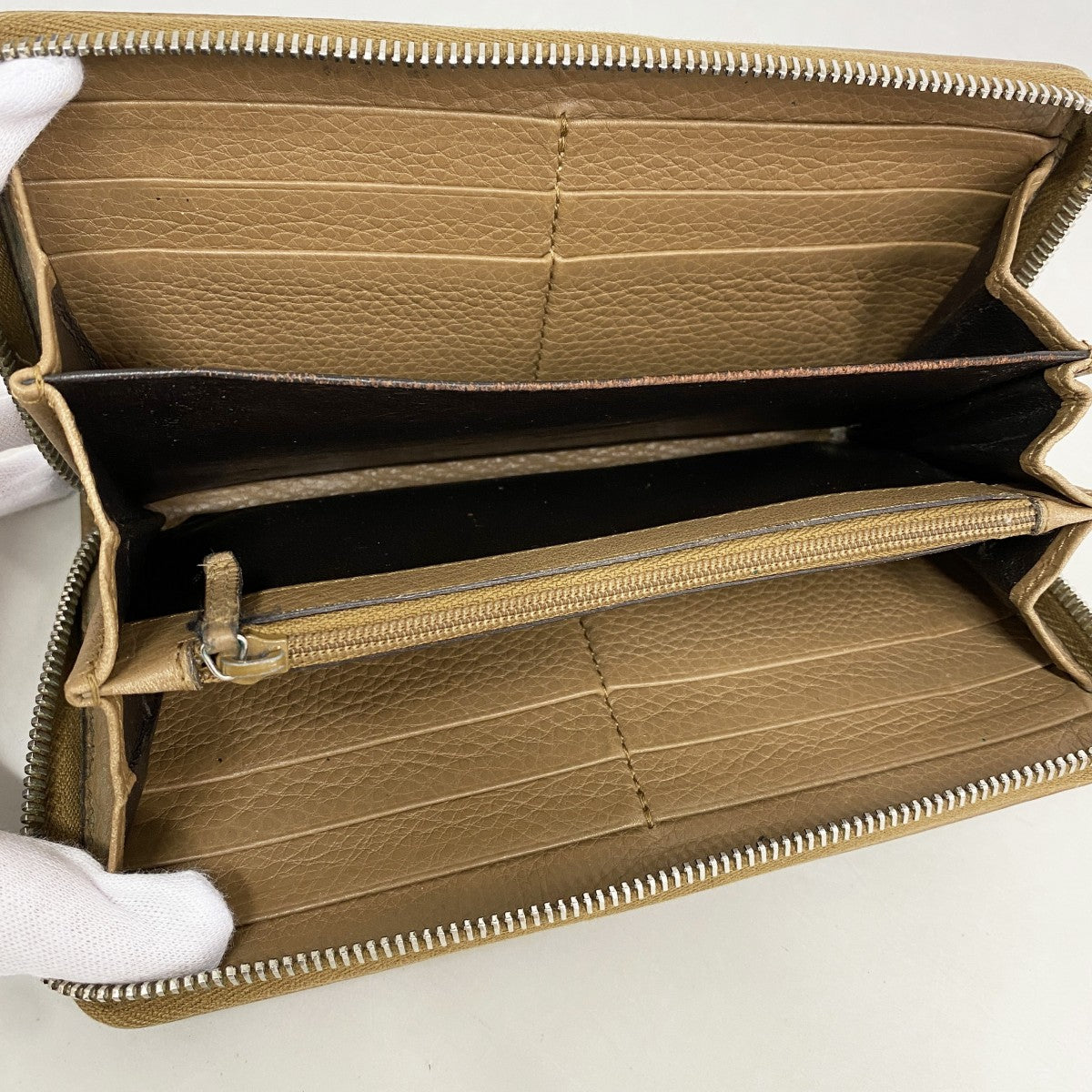 【6fd4753-k】グッチ 長財布 GGキャンバス 224246 キャンバス ブラウン シルバー金具【中古】レディース