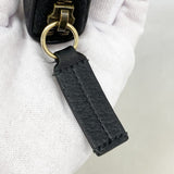 【6fd4754-k】グッチ 長財布 ビー 523667 レザー ブラック ゴールド金具【中古】メンズ レディース ユニセックス