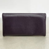 【6fd4755-k】シャネル 長財布 キャビアスキン パープル シルバー金具【中古】レディース