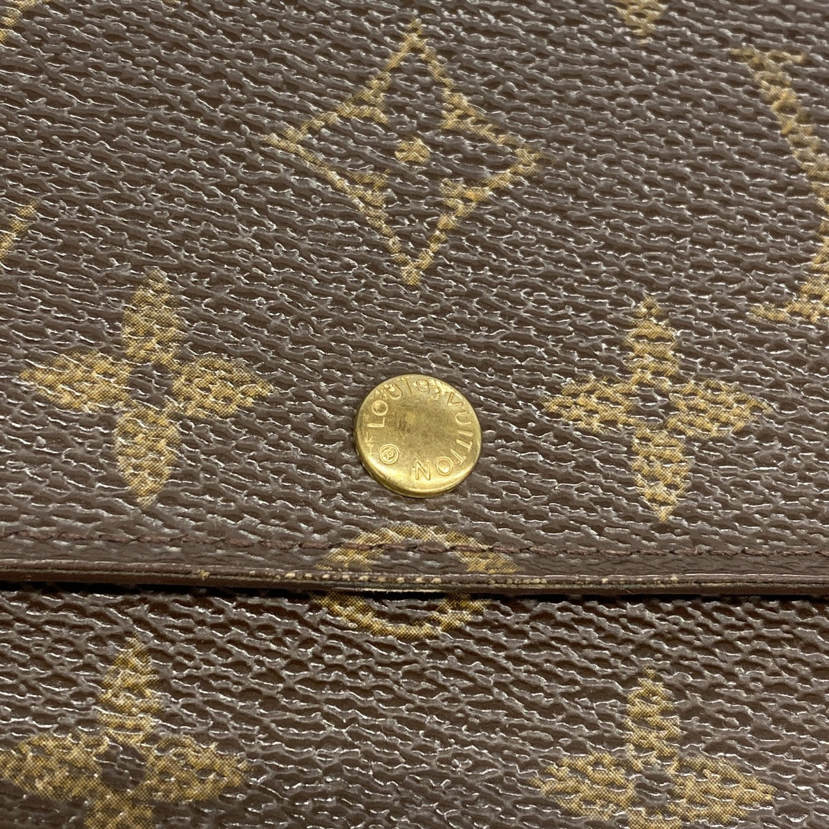 【6fd4765】ルイヴィトン 長財布 モノグラム ポシェットポルトモネクレディ M61725 ブラウン【中古】レディース