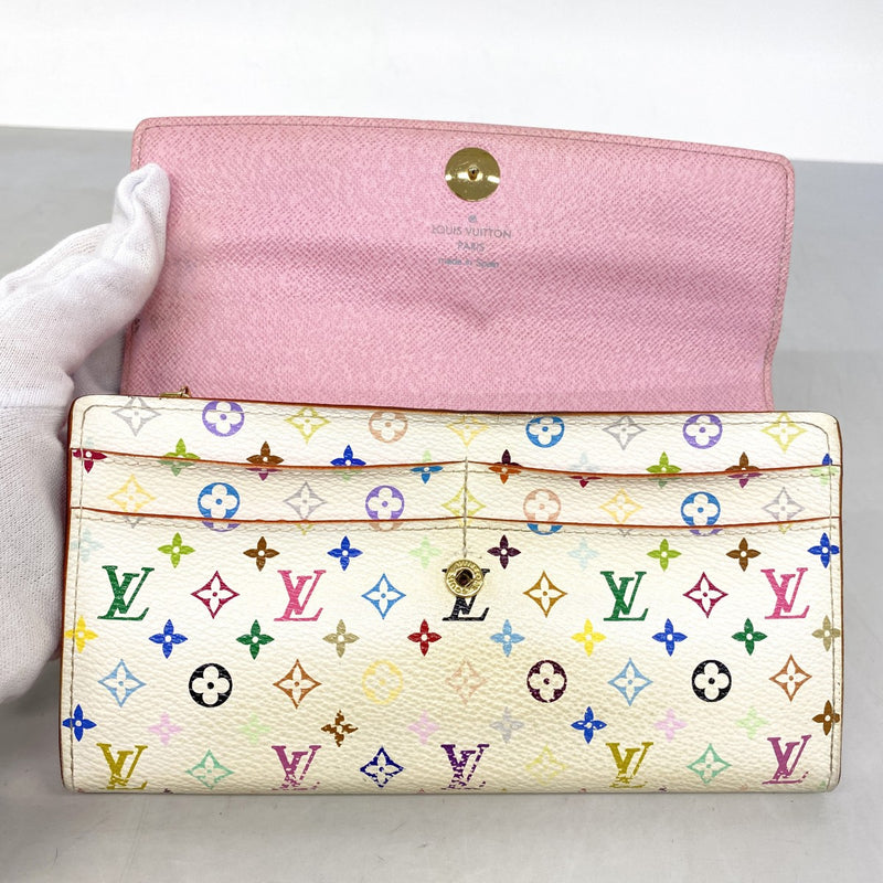 【6fd4775】ルイヴィトン 長財布 モノグラム・マルチカラー ポルトフォイユサラ M93744 ブロン/リッチ【中古】レディース