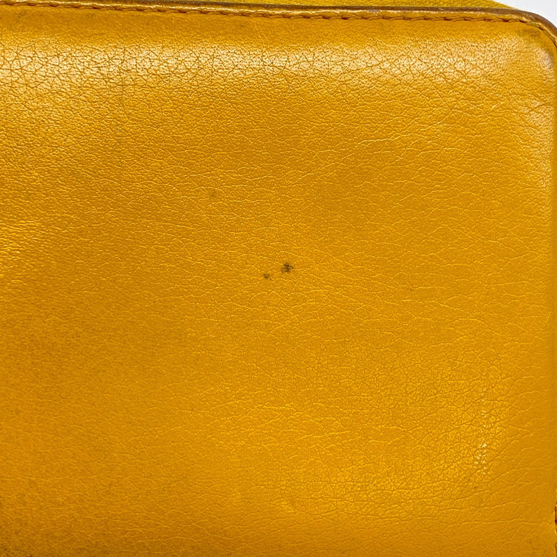 【6fd4796】グッチ 長財布 GGマーモント 308004 レザー オレンジ ゴールド金具【中古】レディース