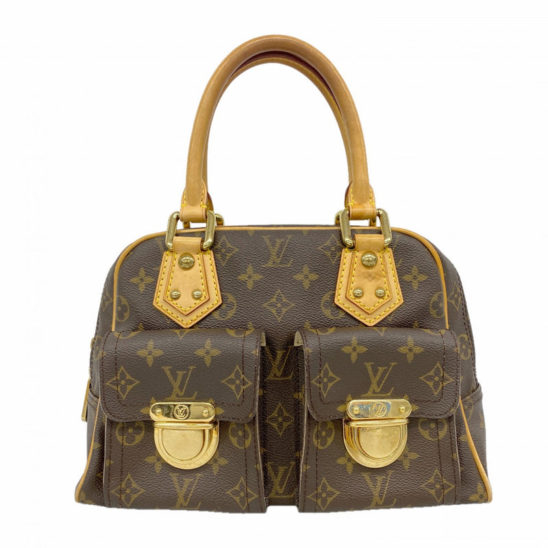 【6fd4802】ルイヴィトン ハンドバッグ モノグラム マンハッタンPM M40026 ブラウン【中古】レディース