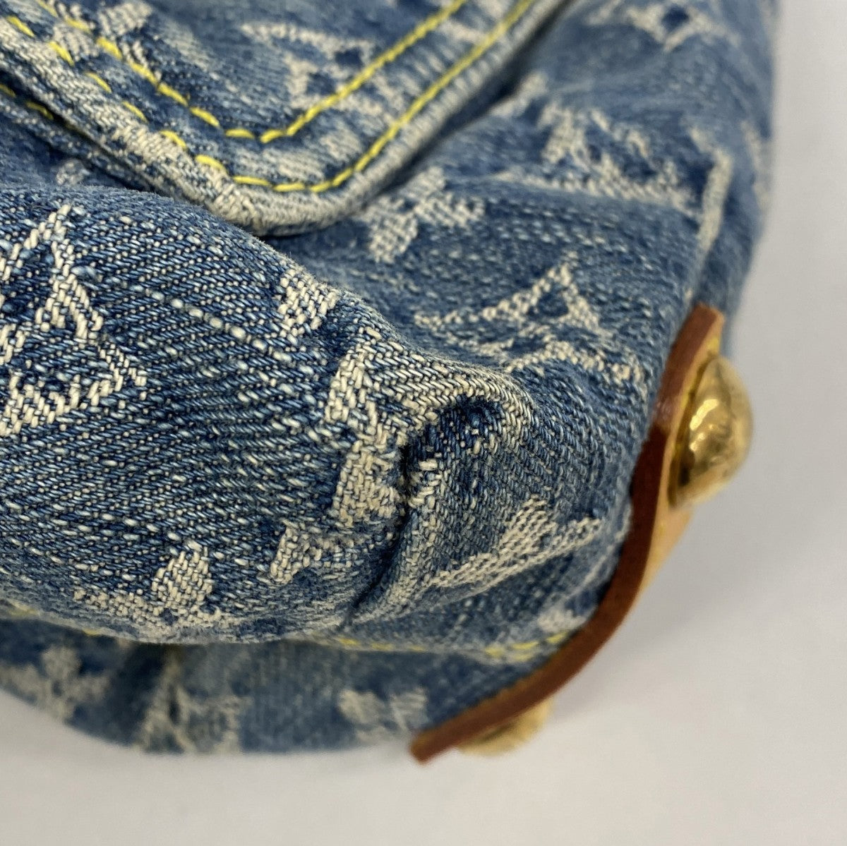 【6fd4809-k】ルイヴィトン ショルダーバッグ モノグラム・デニム バギーGM M95048 ブルー【中古】レディース