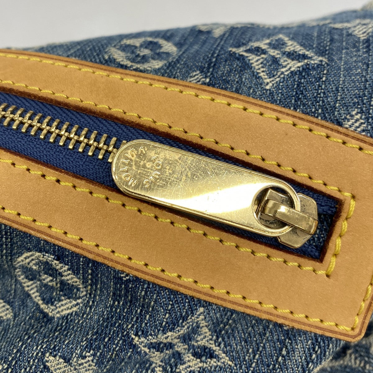 【6fd4809-k】ルイヴィトン ショルダーバッグ モノグラム・デニム バギーGM M95048 ブルー【中古】レディース