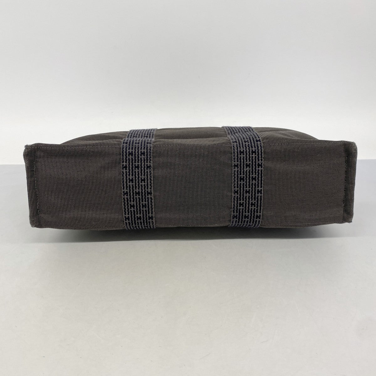 【6fd4818-k】エルメス トートバッグ エールラインMM キャンバス グレー シルバー金具【中古】メンズ レディース ユニセックス