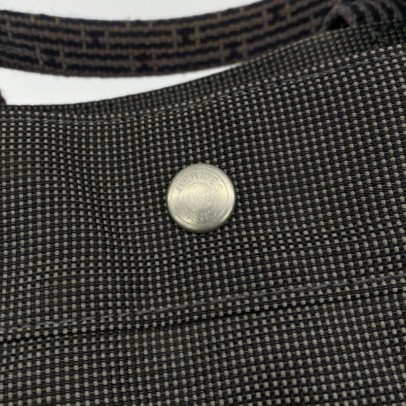 【6fd4818-k】エルメス トートバッグ エールラインMM キャンバス グレー シルバー金具【中古】メンズ レディース ユニセックス