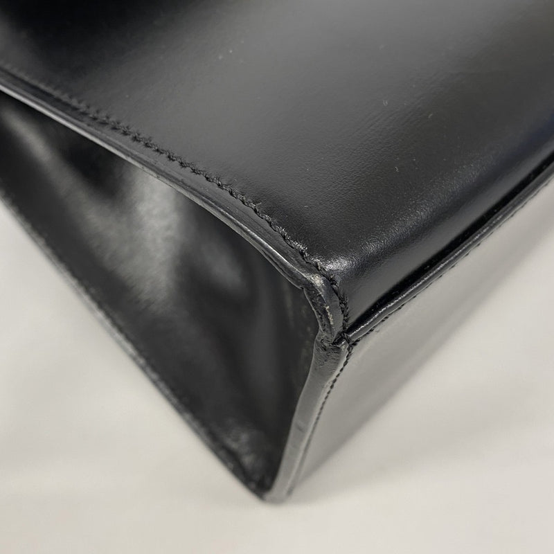 【6fd4819-k】セリーヌ ハンドバッグ レザー ブラック ゴールド金具【中古】レディース