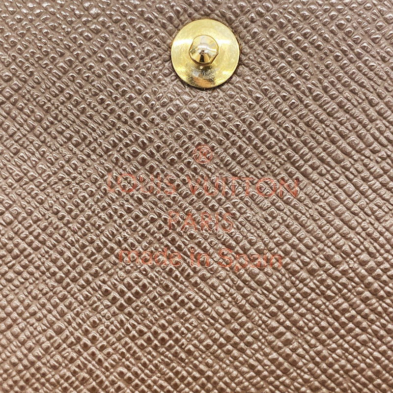 【6fd4845】ルイヴィトン 長財布 ダミエ ポルトフォイユサラ N61734 エベヌ【中古】レディース