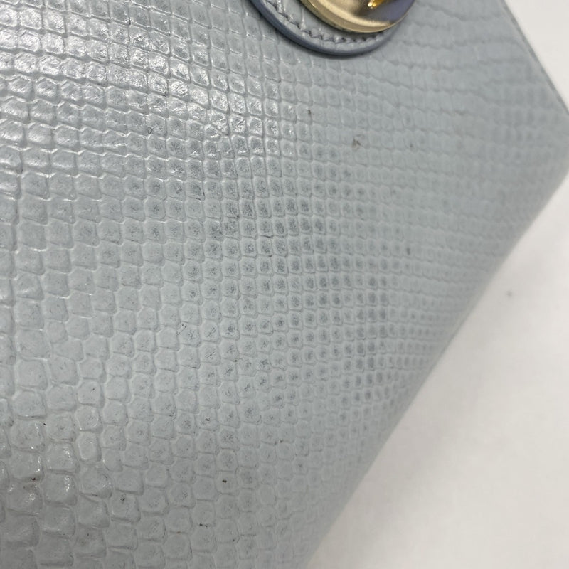 【6fd4846】クリスチャンディオール ハンドバッグ レディディオール レザー ブルーグレー シャンパンゴールド金具 2wayバッグ【中古】レディース
