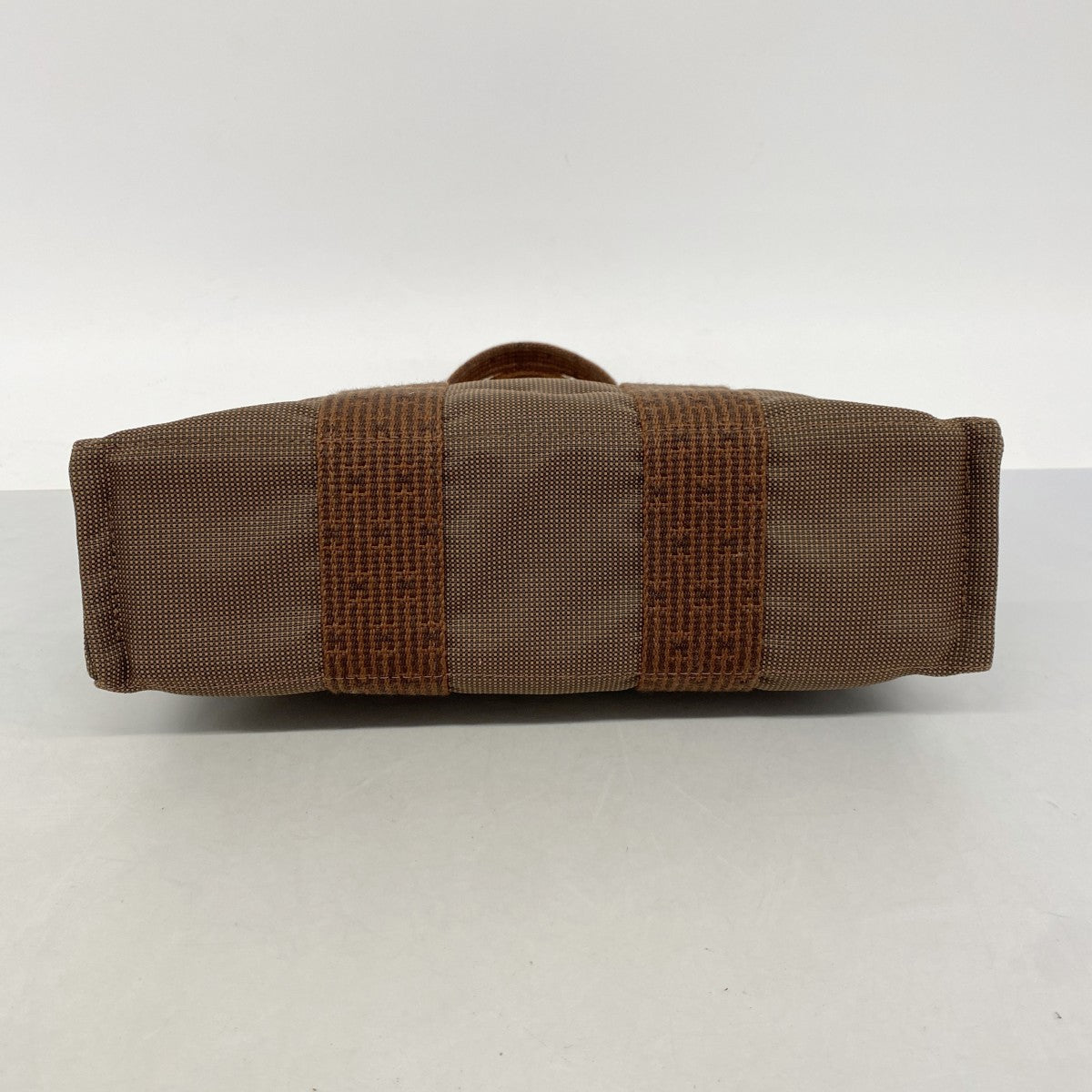 【6fd4848】エルメス トートバッグ エールラインPM キャンバス ブラウン シルバー金具【中古】メンズ レディース ユニセックス