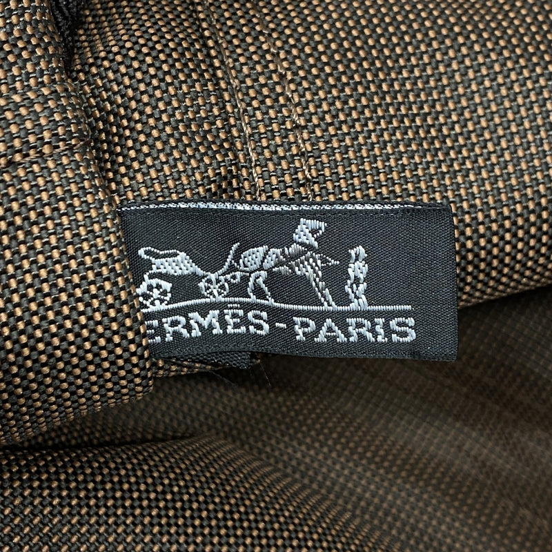 【6fd4848】エルメス トートバッグ エールラインPM キャンバス ブラウン シルバー金具【中古】メンズ レディース ユニセックス