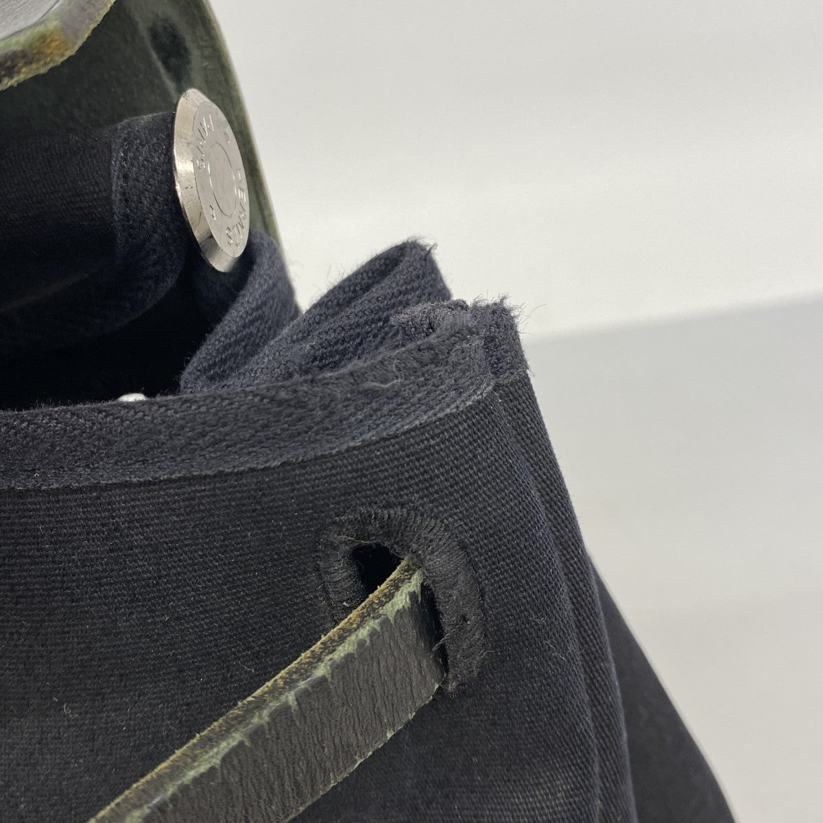 【6fd4849】エルメス リュック・デイパック エールバッグアドPM トワルオフィシエ ブラック シルバー金具 □G刻印【中古】レディース