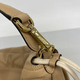 【6fd4865】フェンディ ショルダーバッグ レザー ベージュ ゴールド金具【中古】レディース
