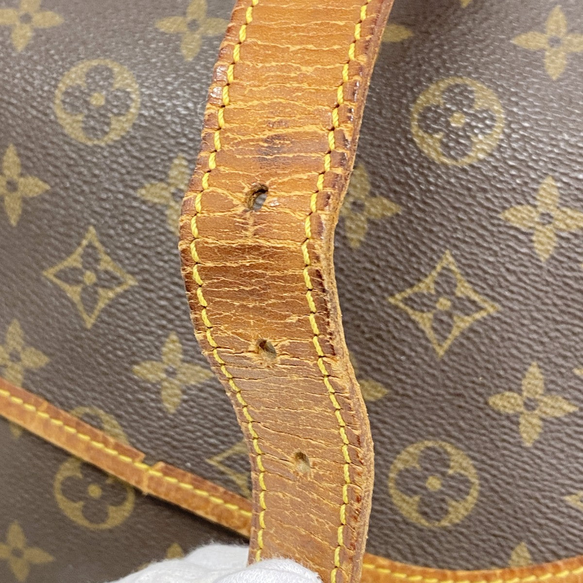 【6fd4904】ルイヴィトン ショルダーバッグ モノグラム ソミュール35 M42254 ブラウン【中古】レディース