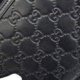 【6fd4959-k】グッチ 長財布 グッチシマ 336298 レザー ネイビー シルバー金具【中古】メンズ