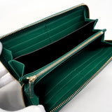 【6fd4960-k】グッチ 長財布 バンブー 307984 パイソン ブラウン グリーン ゴールド金具【中古】レディース