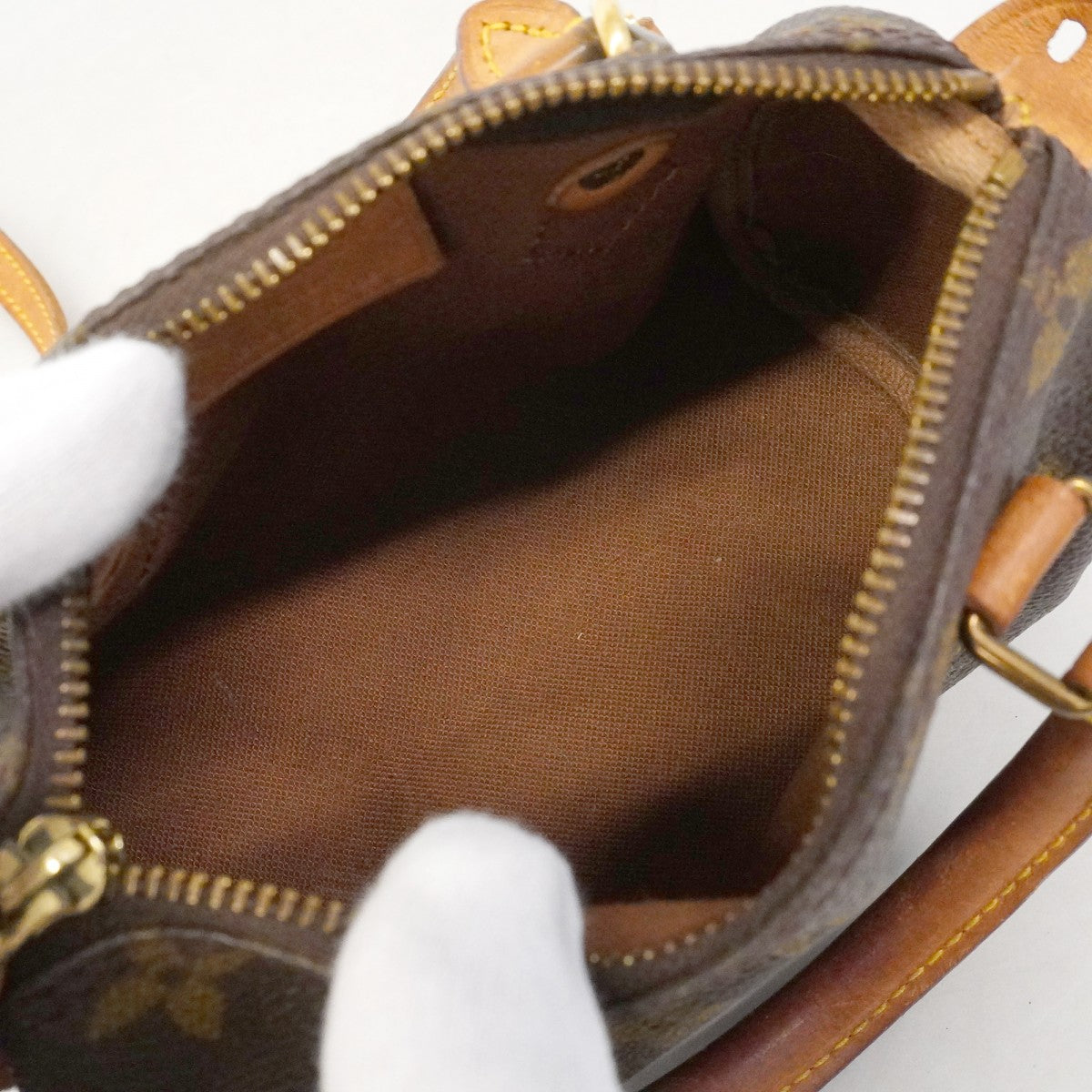 【6fd4961-k】ルイヴィトン ハンドバッグ モノグラム ミニスピーディ M41534 ブラウン 2wayバッグ【中古】レディース
